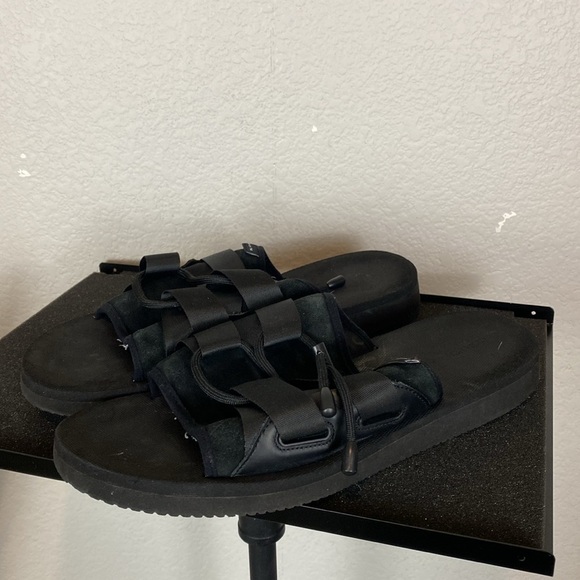 All Saints black slip on sandals main image 8